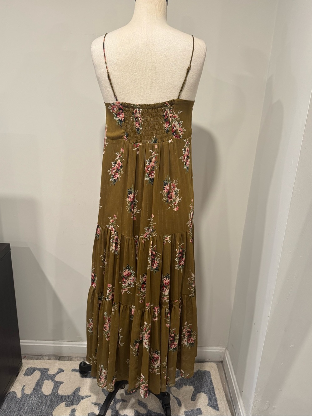 Madewell Cami Tier Midi Dress in Metallic Classic Corsage - Picture 5 of 6